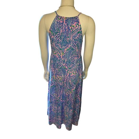 Lilly Pulitzer Maribella Halter Maxi Dress LILAC ROSE WE MEMAID IT Size Large - Picture 6 of 11